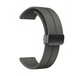 Curea gri inchis silicon, inchidere magnetica pentru smartwatch 20mm