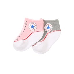 CONVERSE Șosete 'CHUCK' gri / roz / alb