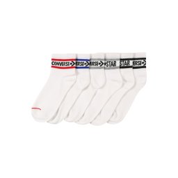 CONVERSE Șosete albastru / gri / roșu / negru / alb