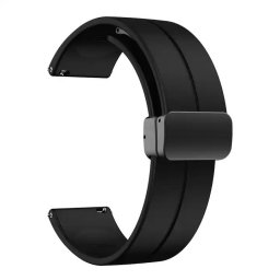 Curea neagra silicon, inchidere magnetica pentru smartwatch 20mm - 450120