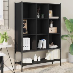Biblioteca, negru, 102x30x141,5 cm, lemn prelucrat GartenMobel Dekor