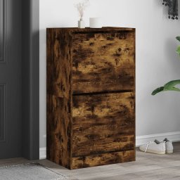Pantofar cu 2 sertare rabatabile, stejar fumuriu, 60x42x108 cm GartenMobel Dekor