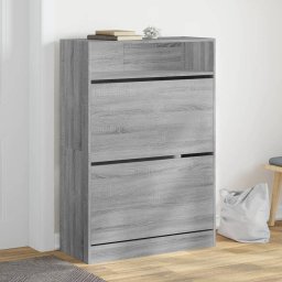 Pantofar cu 2 sertare rabatabile, gri sonoma, 80x34x116 cm GartenMobel Dekor