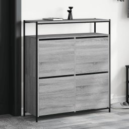 Pantofar cu 4 sertare rabatabile, gri sonoma, 100x34x112 cm GartenMobel Dekor