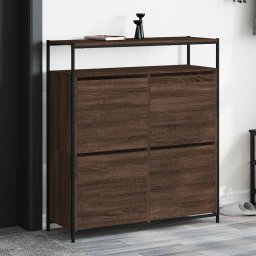 Pantofar cu 4 sertare rabatabile, stejar maro, 100x34x112 cm GartenMobel Dekor