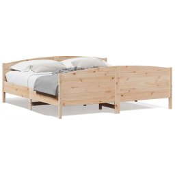 Cadru de pat cu tablie, 180x200 cm, lemn masiv de pin GartenMobel Dekor