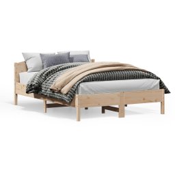 Cadru de pat cu tablie, 150x200 cm lemn masiv pin GartenMobel Dekor