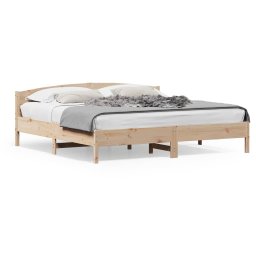 Cadru pat cu tablie 200x200 cm, lemn masiv de pin GartenMobel Dekor