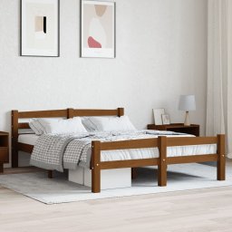Cadru de pat, maro miere, 140x200 cm, lemn masiv de pin GartenMobel Dekor