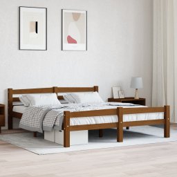 Cadru de pat, maro miere, 160x200 cm, lemn masiv de pin GartenMobel Dekor