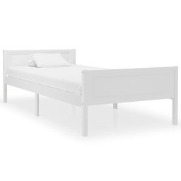 Cadru de pat, alb, 100x200 cm, lemn masiv de pin GartenMobel Dekor