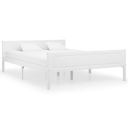 Cadru de pat, alb, 160x200 cm, lemn de pin masiv GartenMobel Dekor