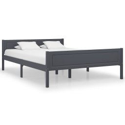 Cadru de pat, gri, 140x200 cm, lemn masiv de pin GartenMobel Dekor