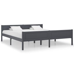 Cadru de pat, gri, 180x200 cm, lemn masiv de pin GartenMobel Dekor