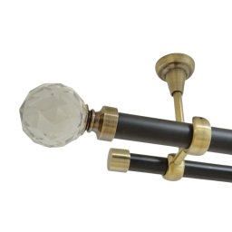 Galerie tavan fara inele KULA CRYSTAL- 25/19 - negru/aur antic