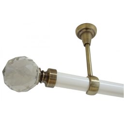 Galerie tavan fara inele KULA CRYSTAL /25 - alb/aur antic