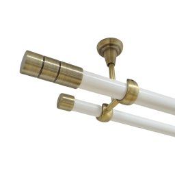 Galerie tavan fara inele CYLINDRU - 25/19 - alb/aur antic