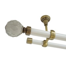 Galerie tavan fara inele KULA CRYSTAL - 25/19 - alb/aur antic