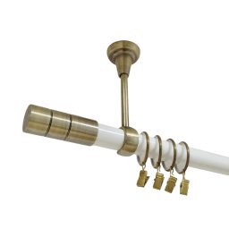 Galerie tavan simpla cylindru /25 - alb/aur antic