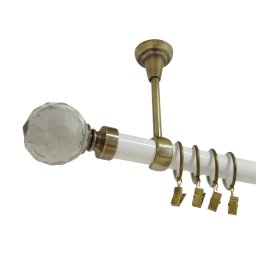 Galerie tavan simpla KULA crystal /25 - alb/aur antic