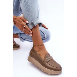 Mocasini cu platformă din piele Lehira