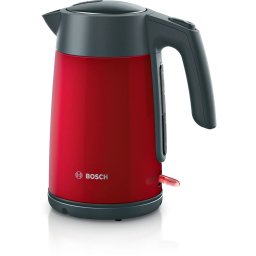 Fierbator de apa Bosch TWK7L464,2400 W, 1,7 L, 220-240 V, indicator pentru numarul de cesti, oprire automata, rosu