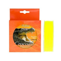 Nylon/fir monofilament Aqua Crocodile Fluo-Carp 600 m, galben fluo