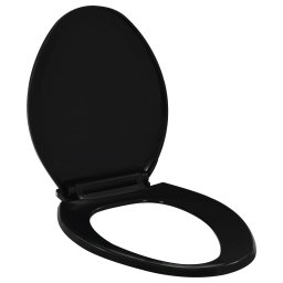 Capac WC cu închidere silentioasa, eliberare rapida, negru GartenMobel Dekor