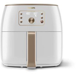 Friteuza Friteuza fara ulei Airfryer Smart XXL, tehnologie Smart Sensing, programe Smart Chef automate, afisaj digital, capacitate 1,4 kg, tehnologie Rapid Air, tehnologie de eliminare a grasimii, functie de pastrare la cald, Alb