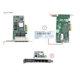 Placa de retea PLAN CP BCM5719-4P 4X 1000BASE-T PCIe