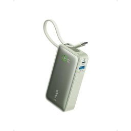 Acumulator extern Nano 545, 10000 mAh, 30W, USB-C, USB-A, cablu USB-C incorporat, Verde