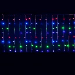Instalatie de Craciun Tip Perdea 3 m x 1 m, 132 LED MULTICOLOR