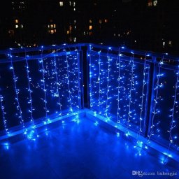 Instalatie de Craciun Tip Perdea 3 m x 1 m, 132 LED ALBASTRU