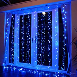 Instalatie de Craciun Tip Perdea 6 m x 1 m, 264 LED ALBASTRU