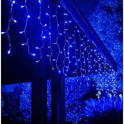 Instalatie de Craciun Tip Perdea 9 m x 1 m, 384 LED ALBASTRU