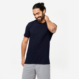 Tricou Slim 500 Fitness Bleumarin Bărbați