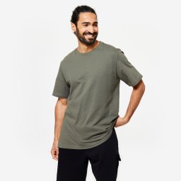 Tricou fitness guler rotund Verde Bărbați