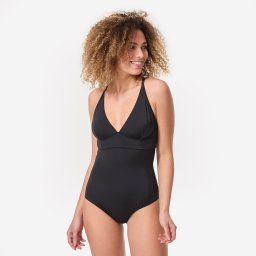 Costum de baie întreg reglare dublă la spate BEA Negru Damă