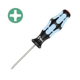 surubelnita Phillips INOX PH0 3 60 81 mm WERA 3350 cu maner Kraftform Plus antirostogolire 05032020001