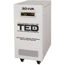 Stabilizator retea 230V TED Electric monofazat maxim 30KVA 24KW cu servomotor TED30KSVC