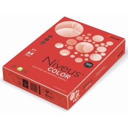 Carton colorat A4 imprimanta, rosu intens 160G 250/top CO44 NIVEUS