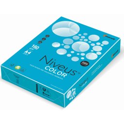 Carton colorat A4 albastru aqua intens 160G 250/top AB48 NIVEUS
