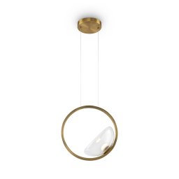 Pendul Maytoni Lunare, 5W LED, 450 lumeni, sticlă, metal alamă