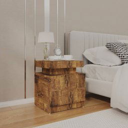 Noptiera, stejar afumat, 45x35x52 cm, lemn prelucrat GartenMobel Dekor
