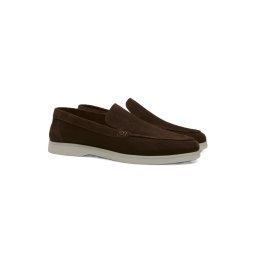 Loafers piele intoarsa Gentlemen`s Corner - Amalfi maro inchis