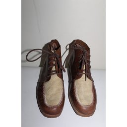 Ghete retro Gino Venturi anii ’80 – piele maro & crem, vintage street‑style