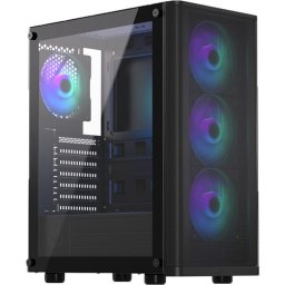Carcasa Ventum 200 ARGB Fara sursa Negru