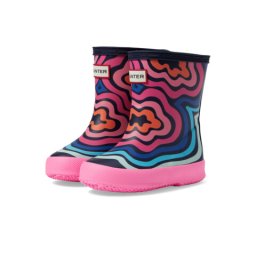 Hunter Original First Classic Wave Ripple Print Boot (Little KidToddlerBig Kid) Blue Ripple