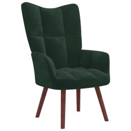 Scaun de relaxare, verde închis, catifea GartenMobel Dekor
