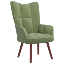 Scaun de relaxare, verde deschis, catifea GartenMobel Dekor